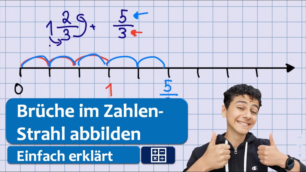 Brüche im Zahlenstrahl abbilden| Mit gemischten und unechten Brüchen| Einfach erklärt