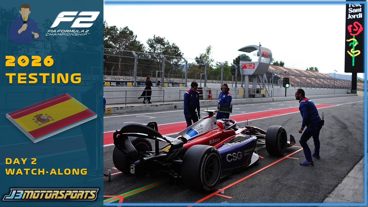 🔴 F2 | 2026 | Pre-Season Testing | #BarcelonaTest | Day 3 Watch-Along