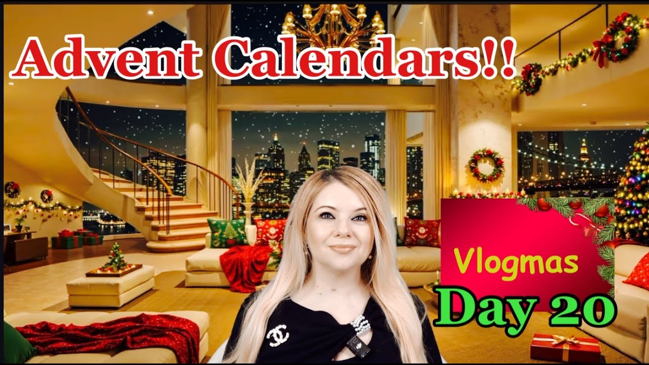 VLOGMAS День 20! Распаковка самого большого рождественского календаря! Розыгрыш! #красота #розыгрыш