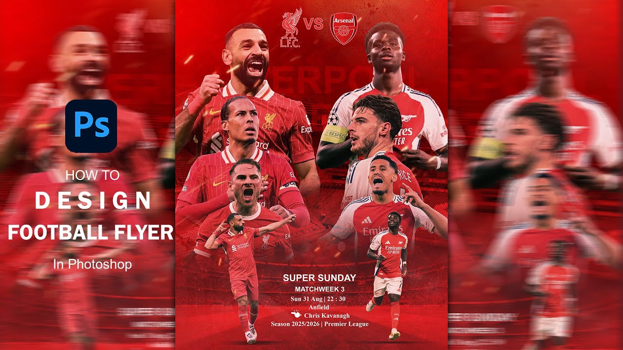 How to Design Football Flyers in Photoshop 2025