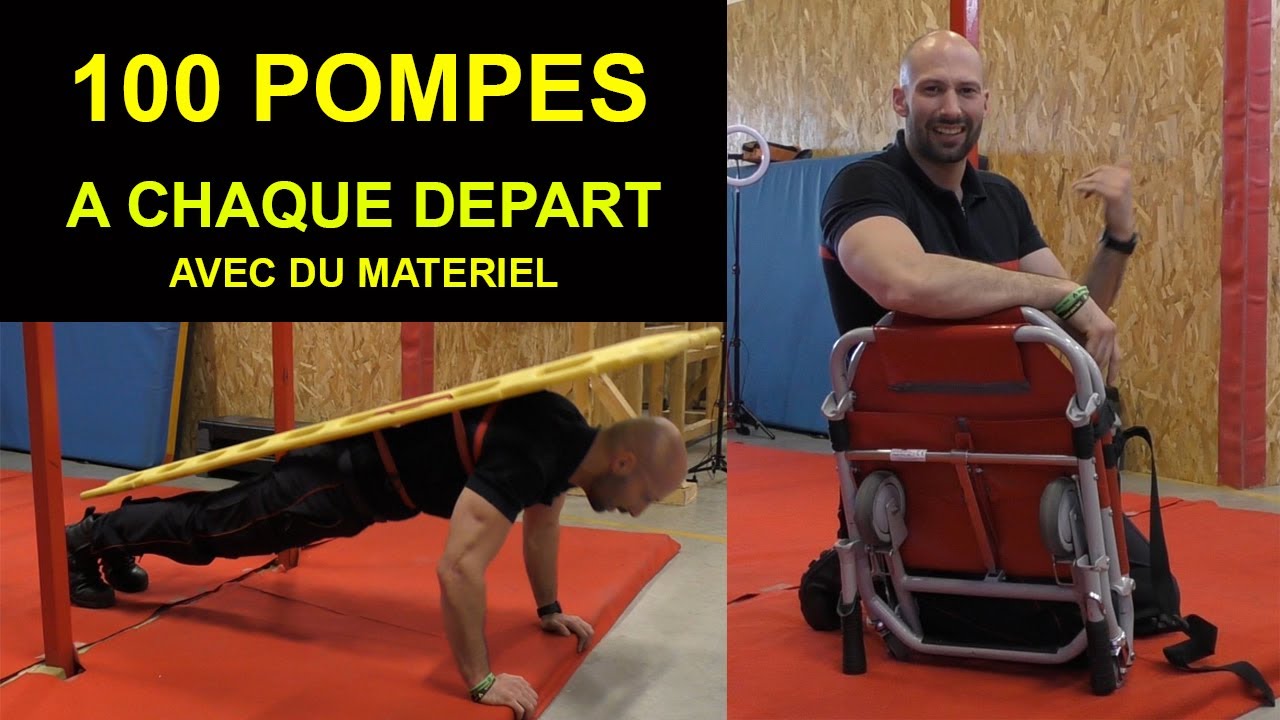 100 pompes à chaque départ POMPIER