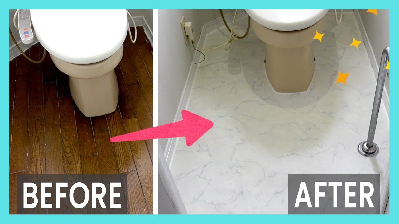 【DIY初心者】トイレの床にクッションフロアを貼ってみた！【トイレDIY】