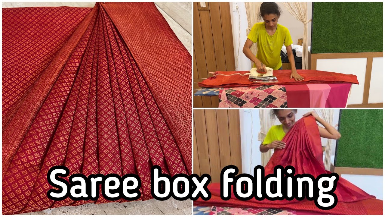 Saree pre-pleating || box folding |Ironning || vlog 21