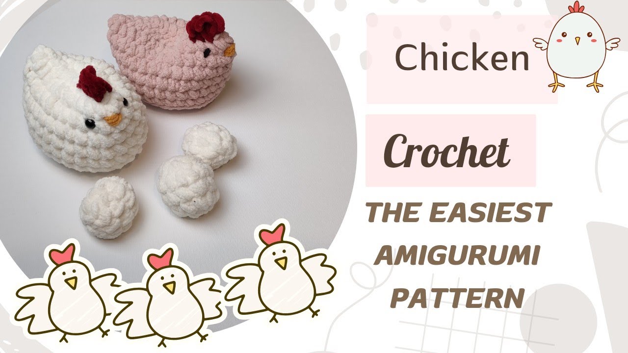Chicken Crochet easy amigurumi free pattern for beginners
