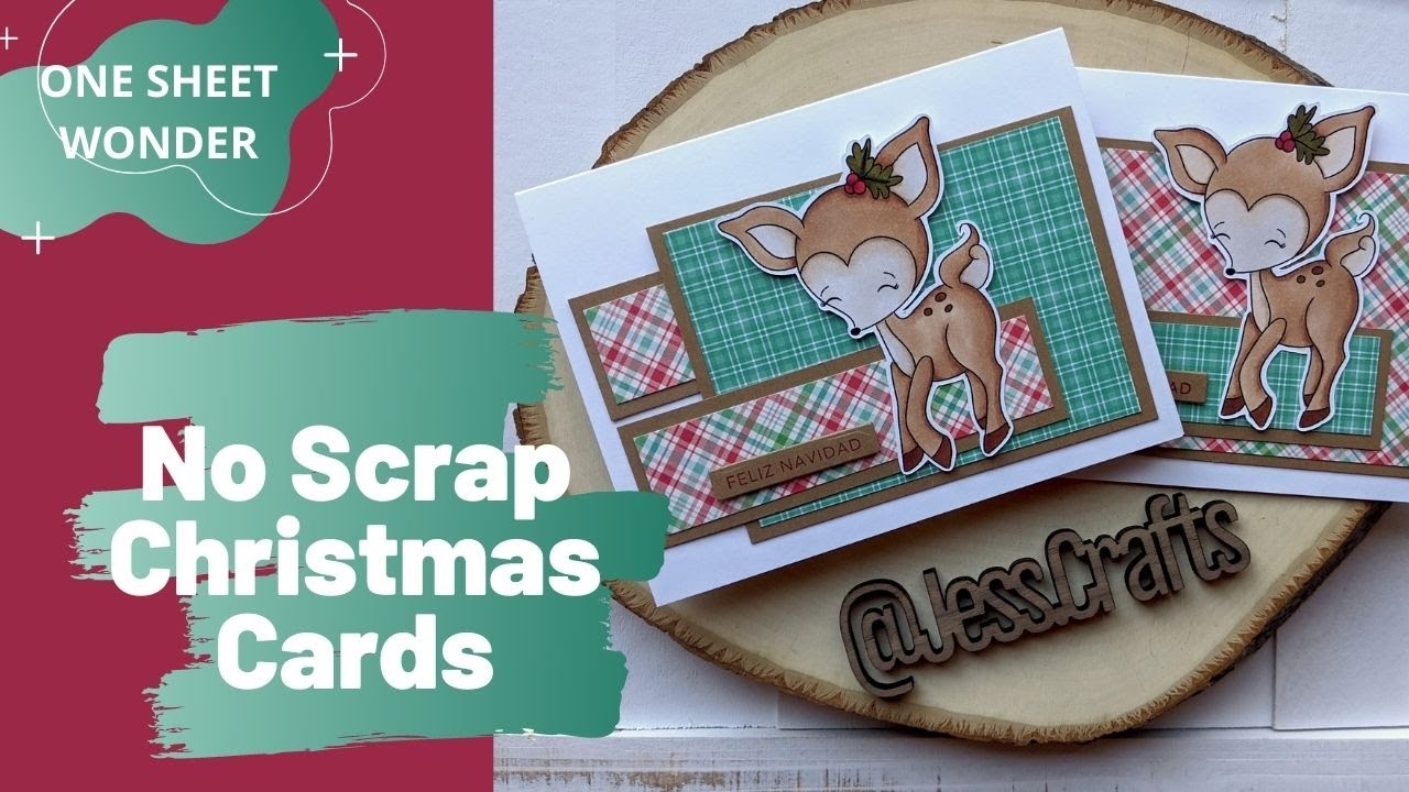 6x6 Christmas Paper with No Scraps | One Sheet Wonder Cards