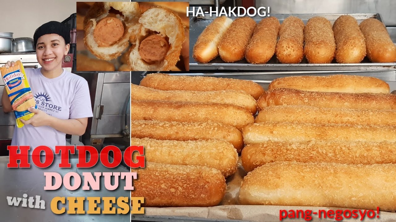 HOTDOG DONUT WITH CHEESE RECIPE/ FOOTLONG DONUT NAPAKADALI KO ITO MABENTA NOONG NAGLALAKO PA AKO