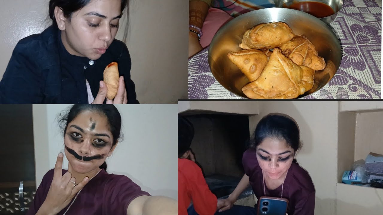 आज आरती ने बनाये क्रिस्पी समोसे 🤤😋