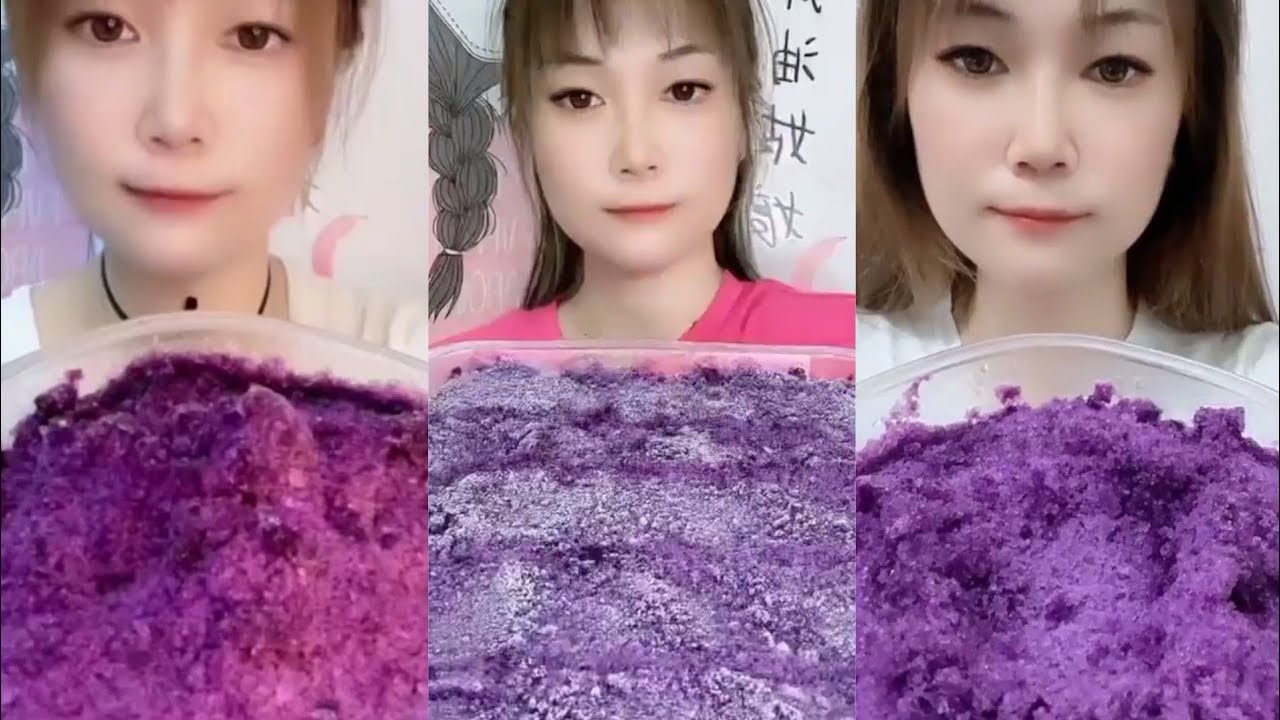 ASMR HER ICE BLOCK AND ICE POWDER CRUSHED ICE PURPLE COLLECTION