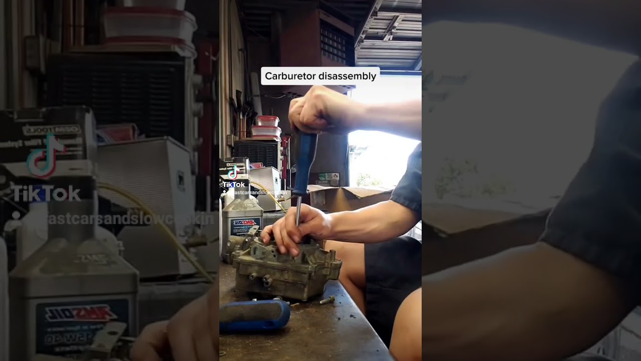 Disassembling some carburetor for spare parts for the racecar!