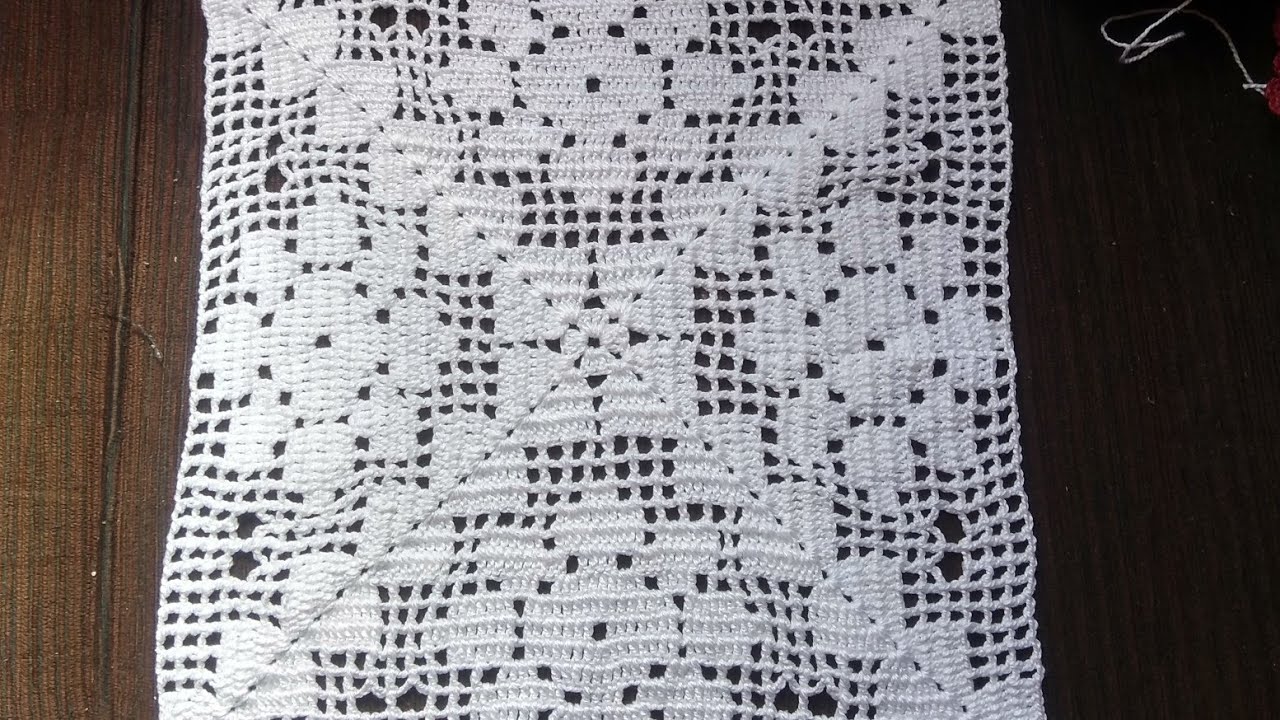 Square de crochê para caminho de mesa colchas e toalhas de banquete