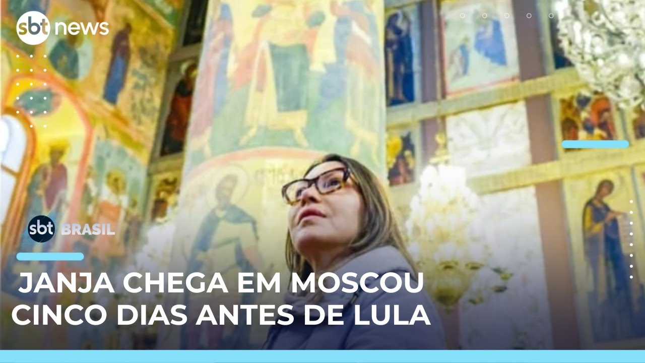 Janja desembarca na Rússia antes de comitiva presidencial e visita o Kremlin | SBT Brasil (03/05/25)