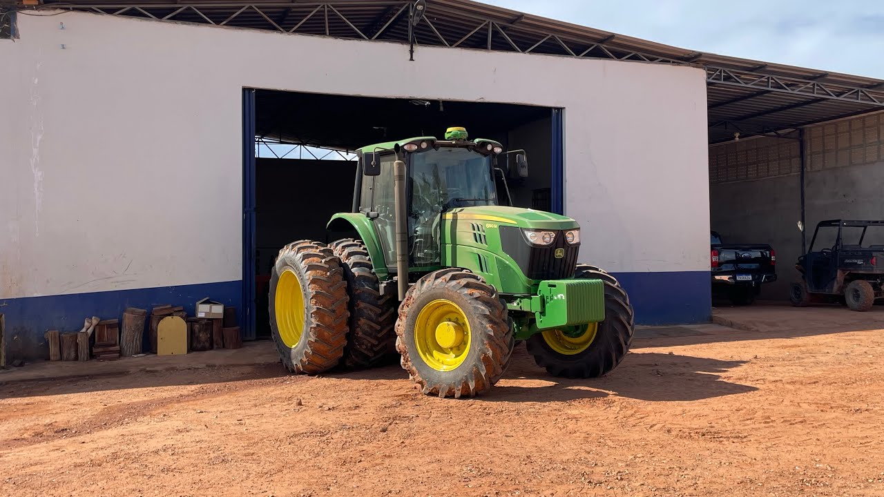 Trator John Deere 6190M puxando Grade 16X34🚀