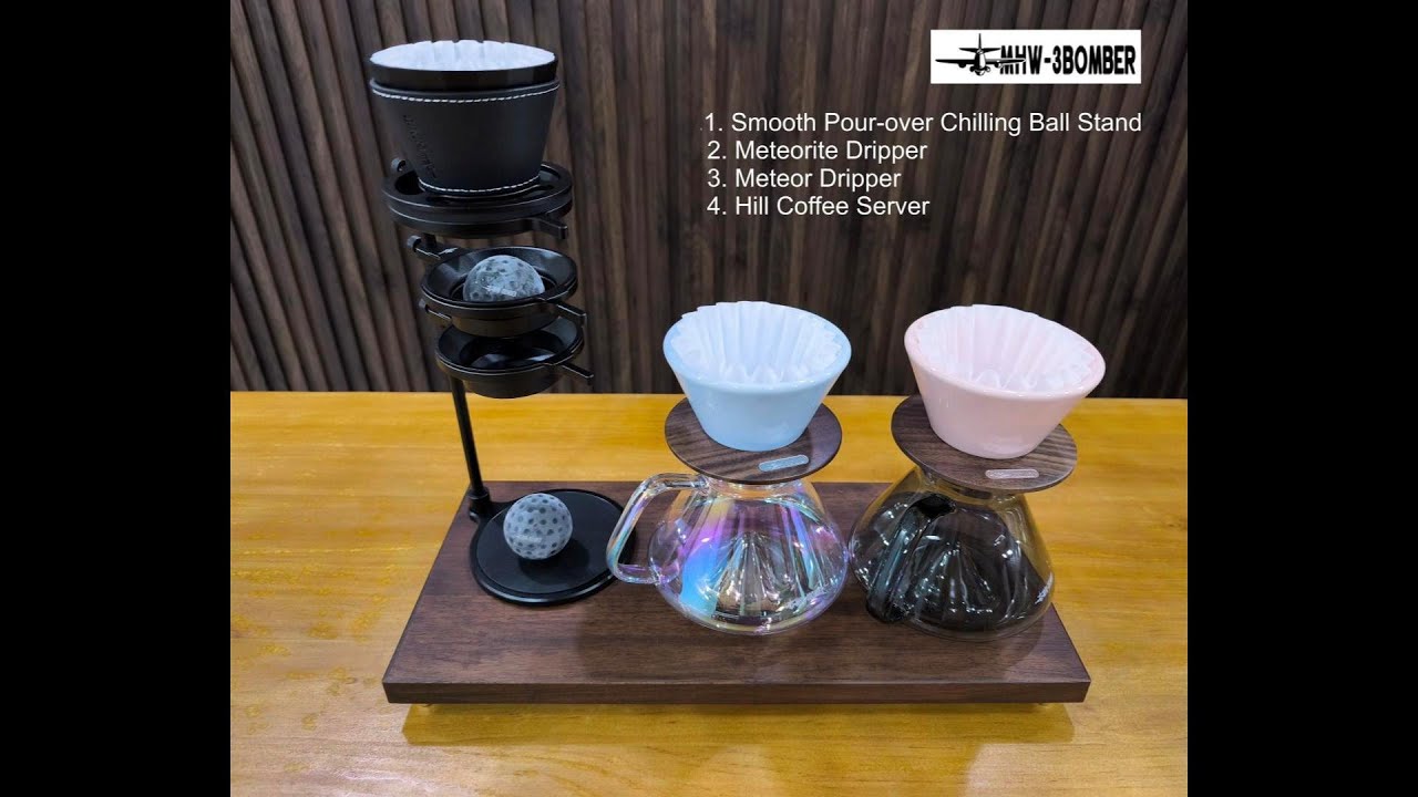 MHW-3Bomber Pour-over Products I Dripper with great features I Dripper Stand with Chilling Ball...