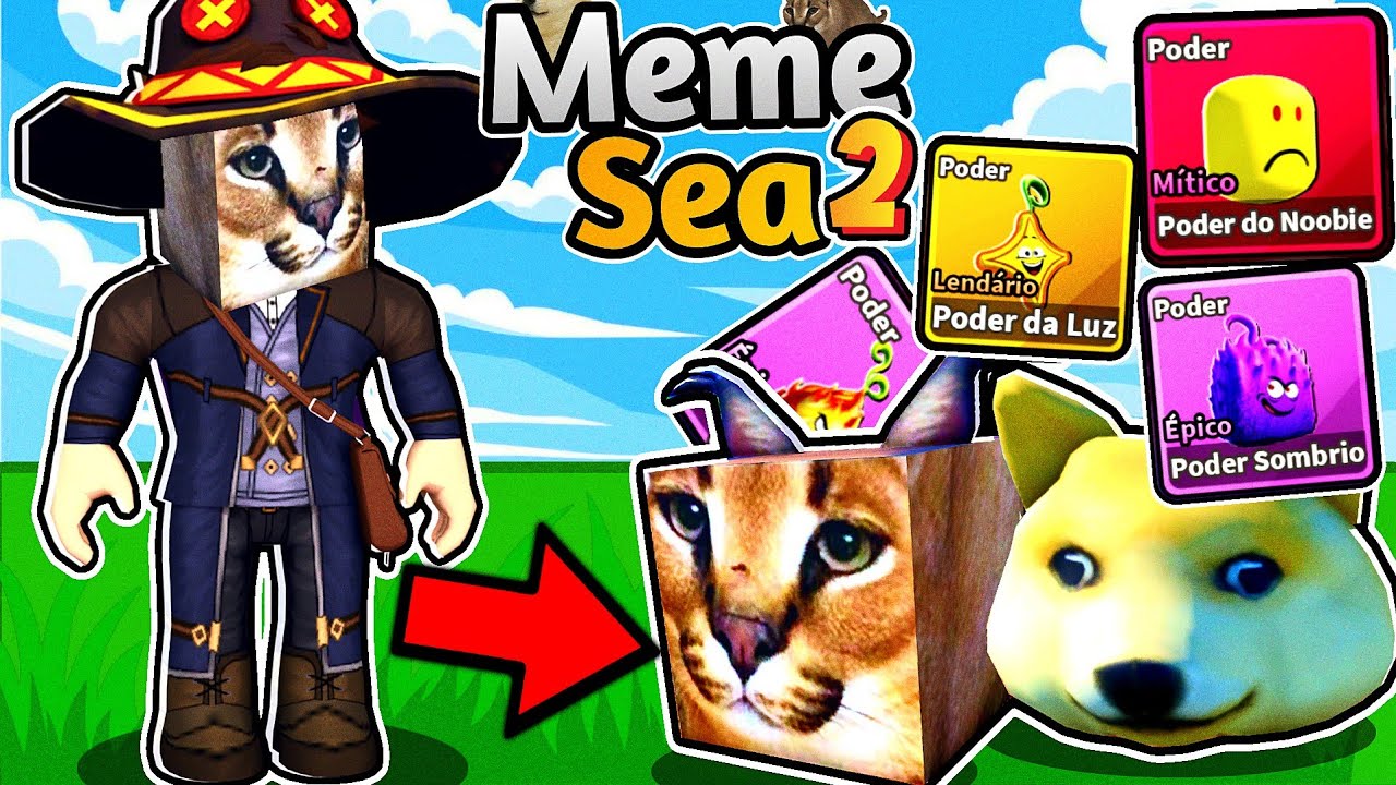ATUALIZOU O MEME SEA? JOGUEI O NOVO MEME FRUITS NO ROBLOX E TÁ INSANO!