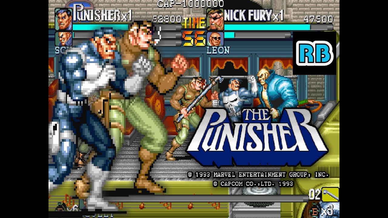 1993 [60fps] The Punisher (World) 2Players Nomiss ALL
