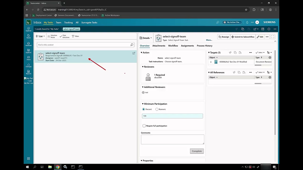 Teamcenter 2512: Review the Explorer location and Work Areas
