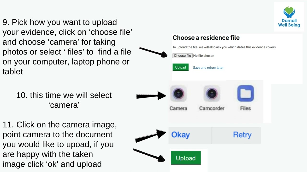 EU Settled Status - How to upload evidence