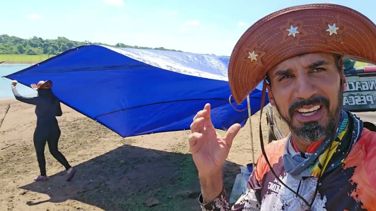 Pescaria caipira top no bico da Nair