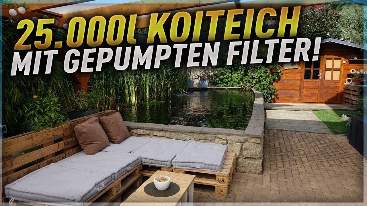 Mehr SHOWA als die POLIZEI erlaubt! 25.000l Koiteich mit GEPUMPTEN Filter!