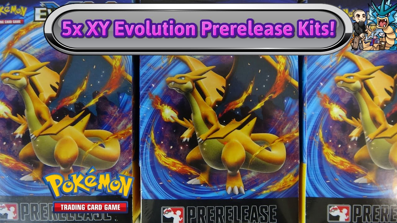 Opening 5x XY Evolutions Prerelease kits! Pokemon TCG unboxing