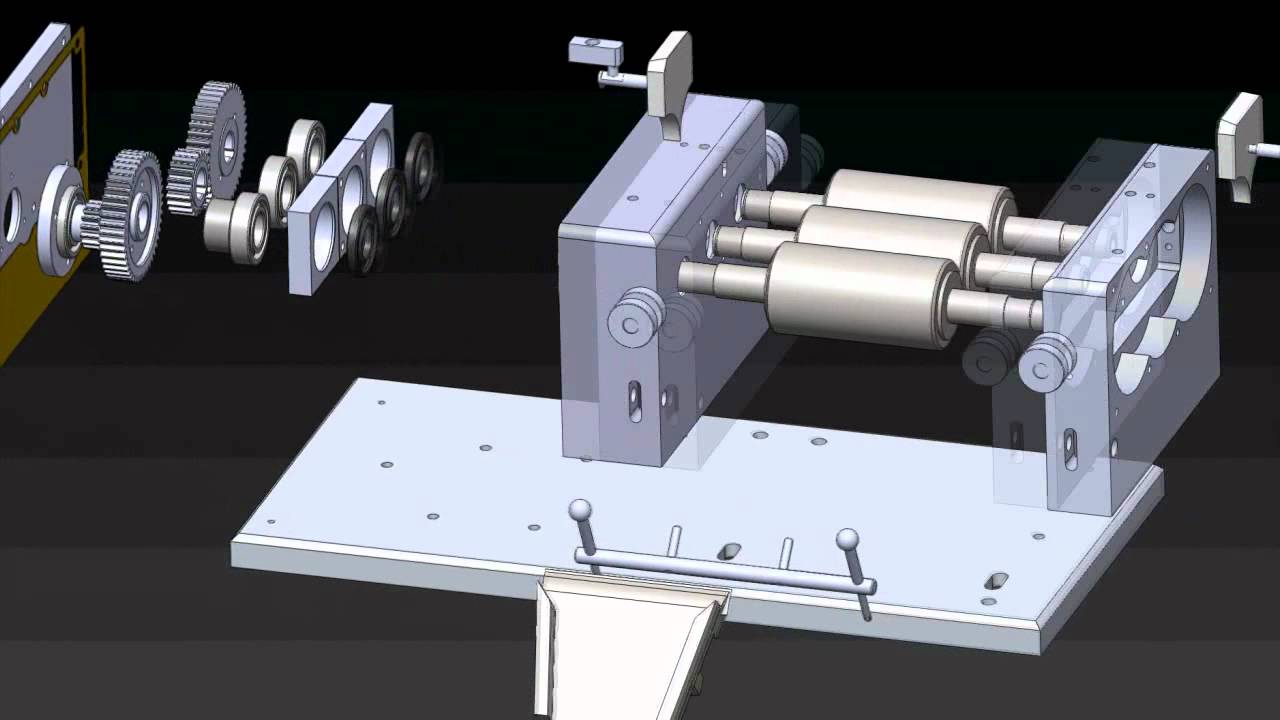 Redesigned Three Roll Mill Lab Model by THT