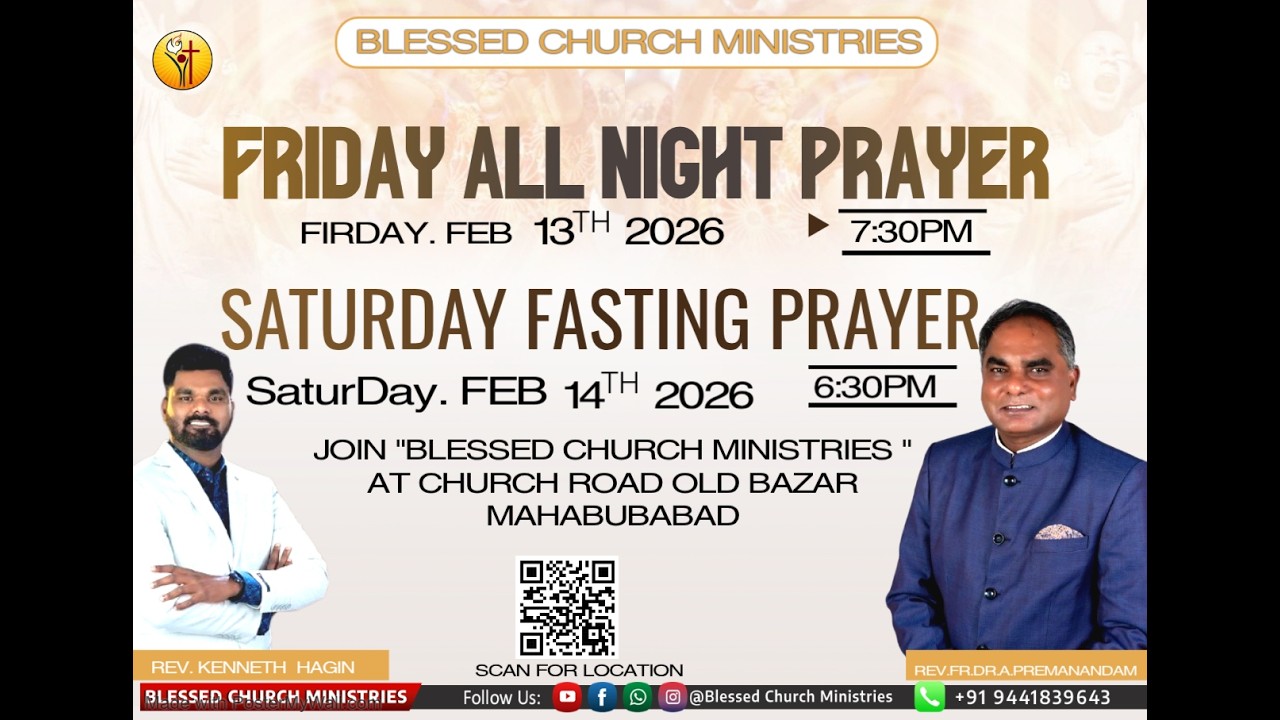 Saturday Fasting Prayer  14thFeb 2026| Rev.Fr.Dr.A.Premanandam| Kenneth Hagin