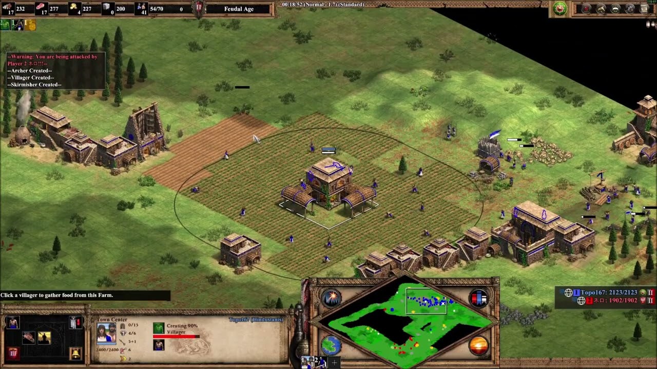 Age of empires 2 de, Hindustanis vs Poles, losing so mouch in imp.