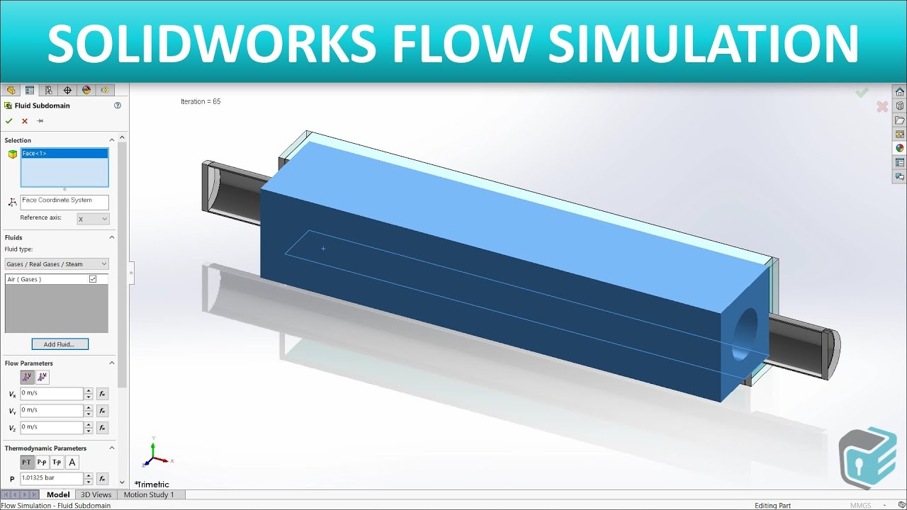 SOLIDWORKS Flow Simulation - Definening Fluid Subdomain