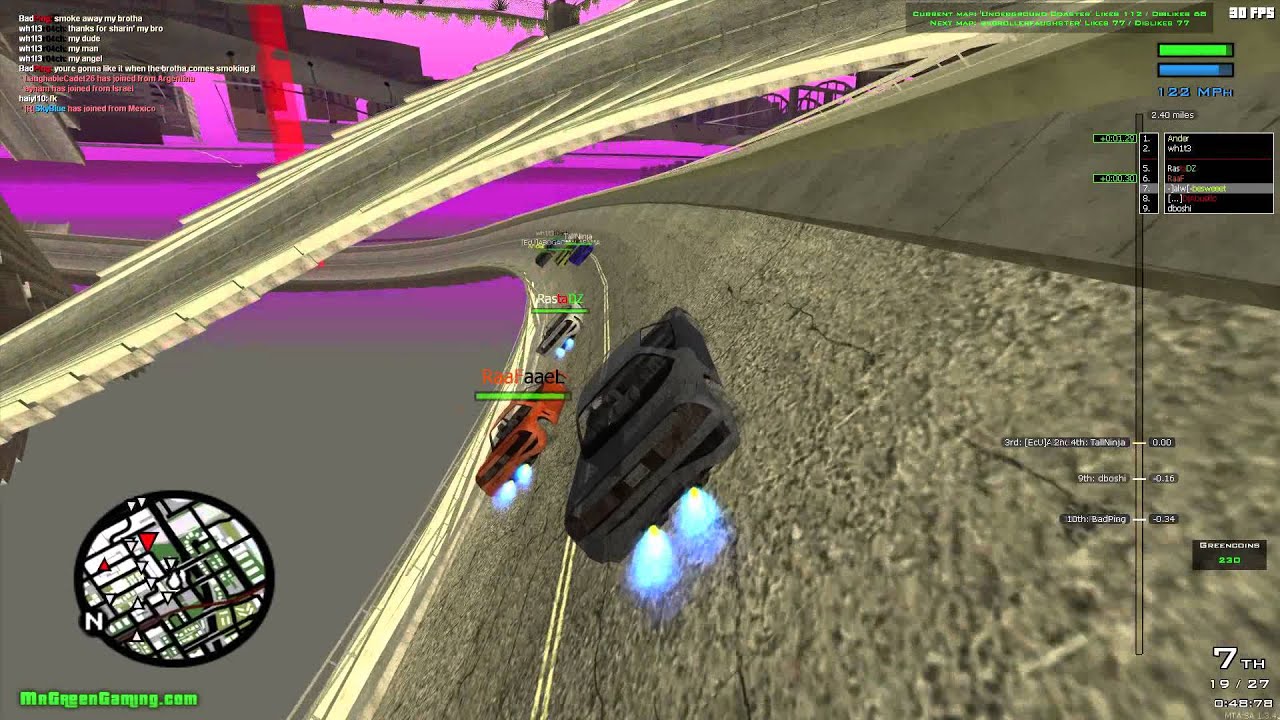 MTA: SA Race Map: Underground Coaster (Mr. Green Race)