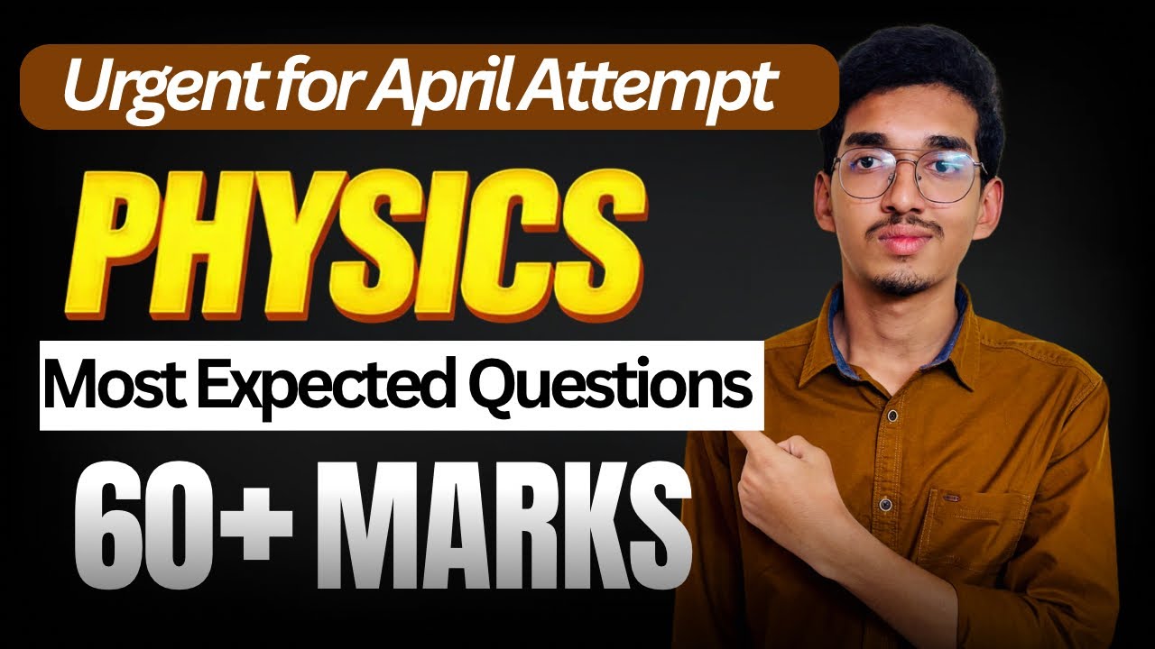 Physics 15 Guaranteed Questions for 28 Jan Jee Main 2026 | JEE CORE