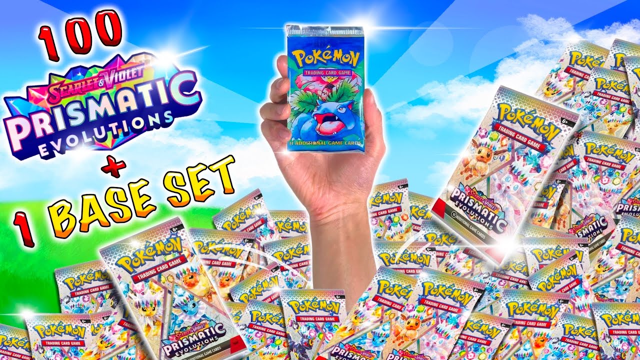I Opened 100 PRISMATIC EVOLUTIONS + 1 BASE SET Pack! (100 Subscriber Special)