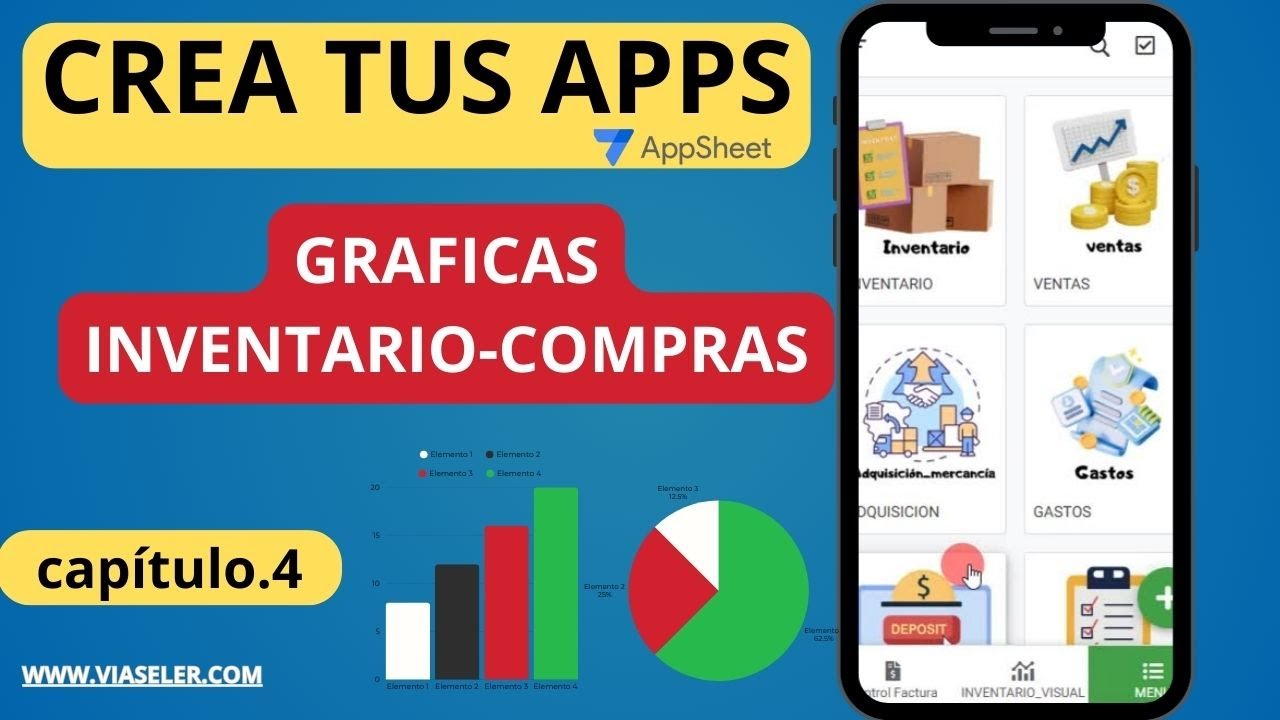 Crea tus Apps en AppSheet desde Cero | Gráficas de Inventario y Facturas Cap. 4