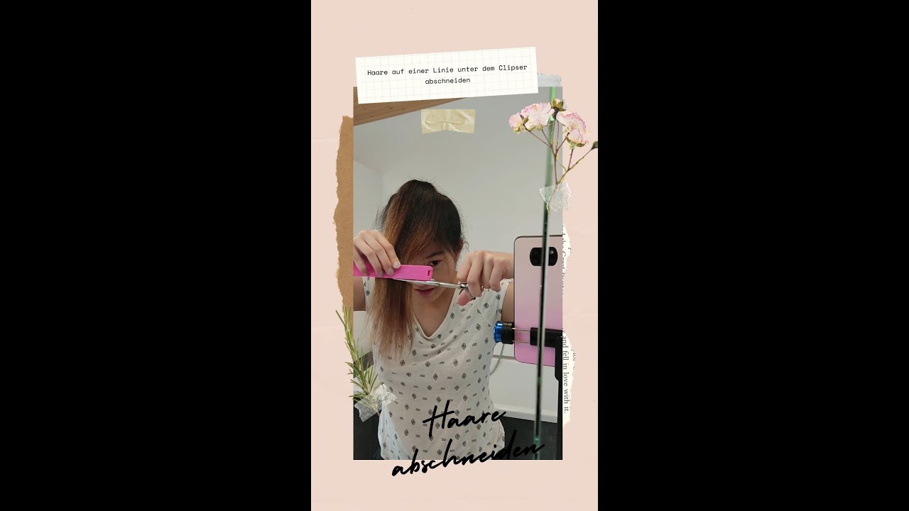 DIY Haare selbst schneiden in unter 5 min/Frauen Stufenschnitt langes Haar/How to cut your own hair