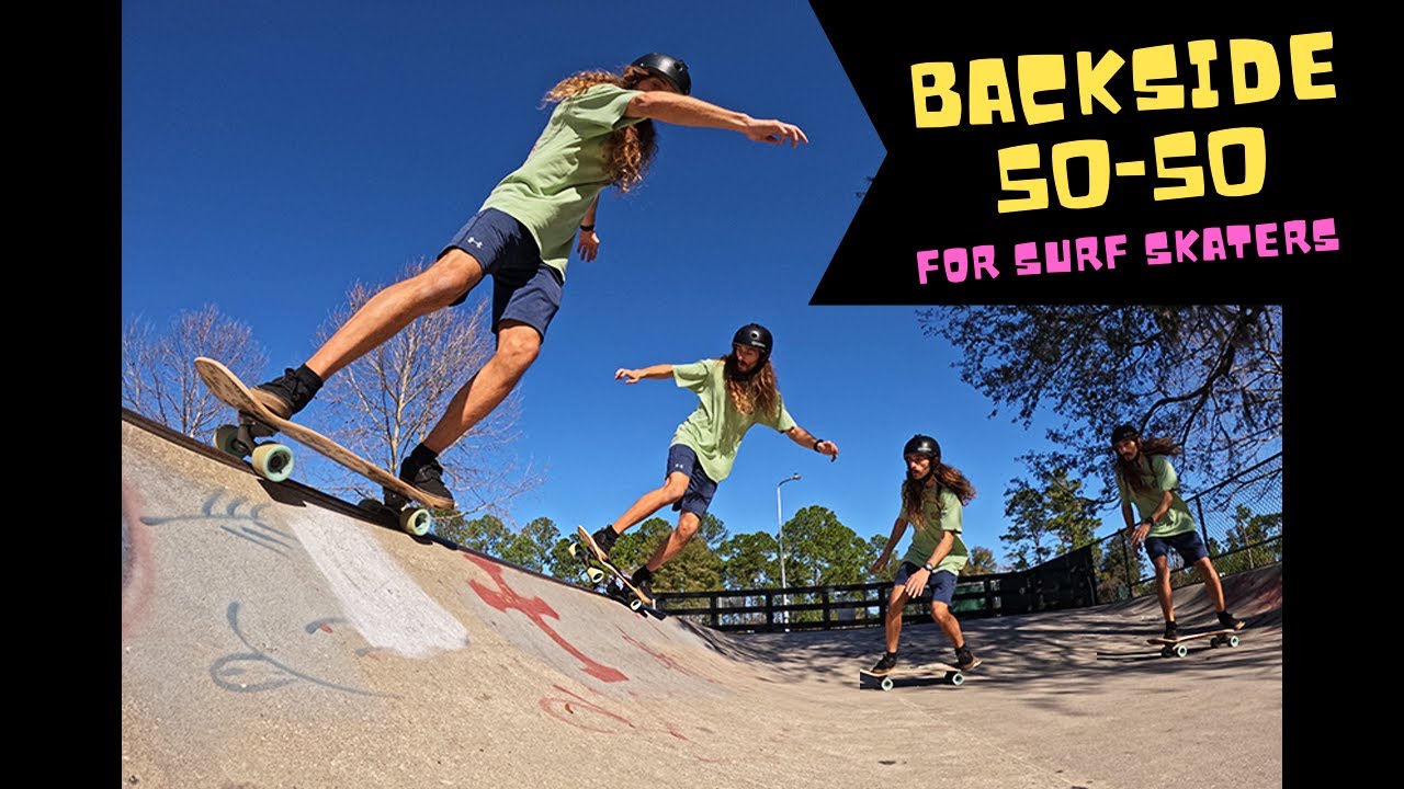 How to do a backside 50-50 on ramps! Surf skate tutorial for Floaters!