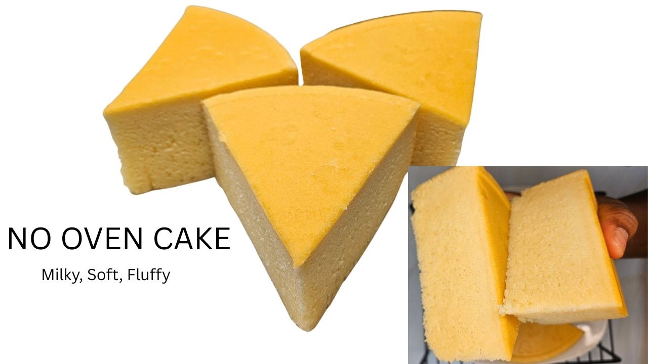 Steamed Condensed Milk Cake | Soft, Milky & Fluffy (No Oven Needed!)