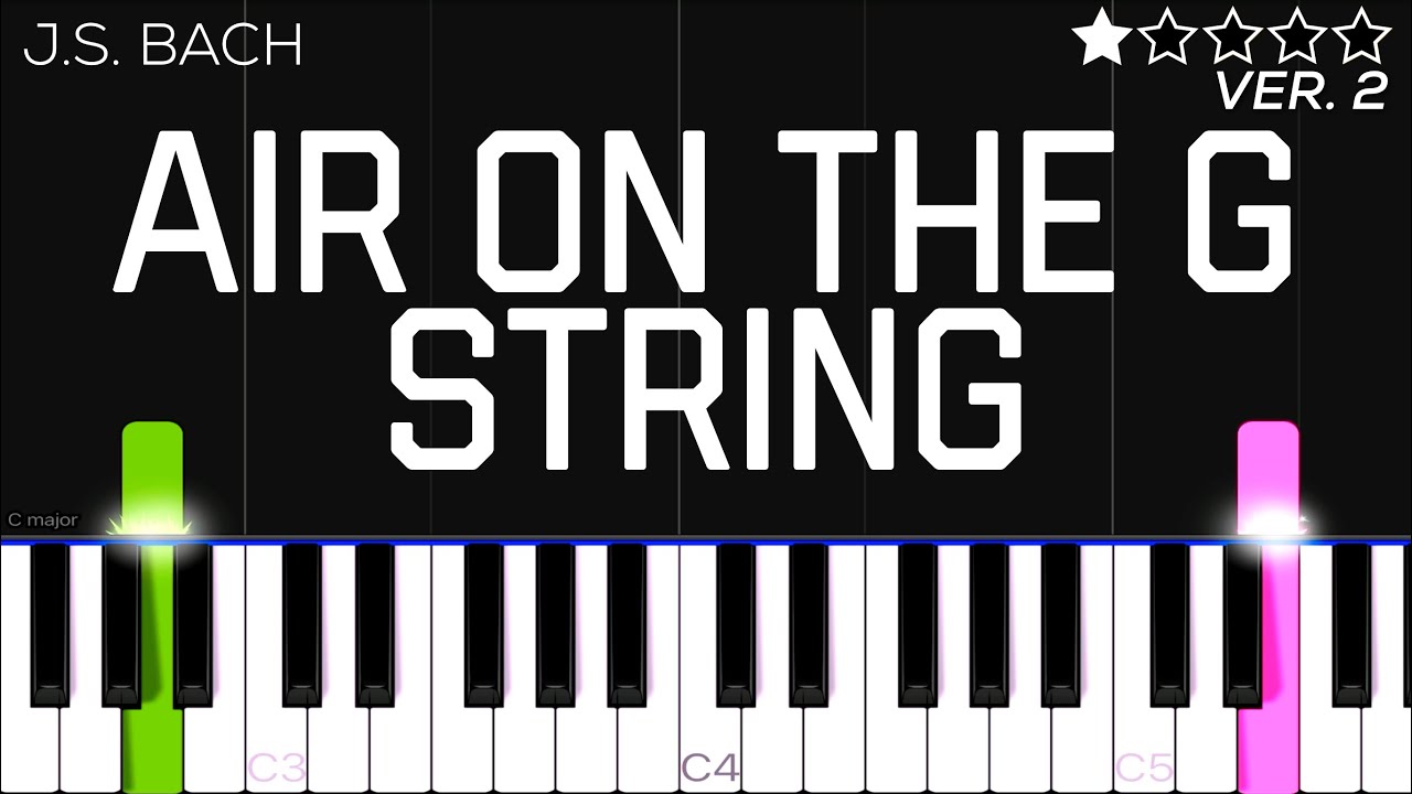 J.S. Bach - Air on the G String | EASY Piano Tutorial