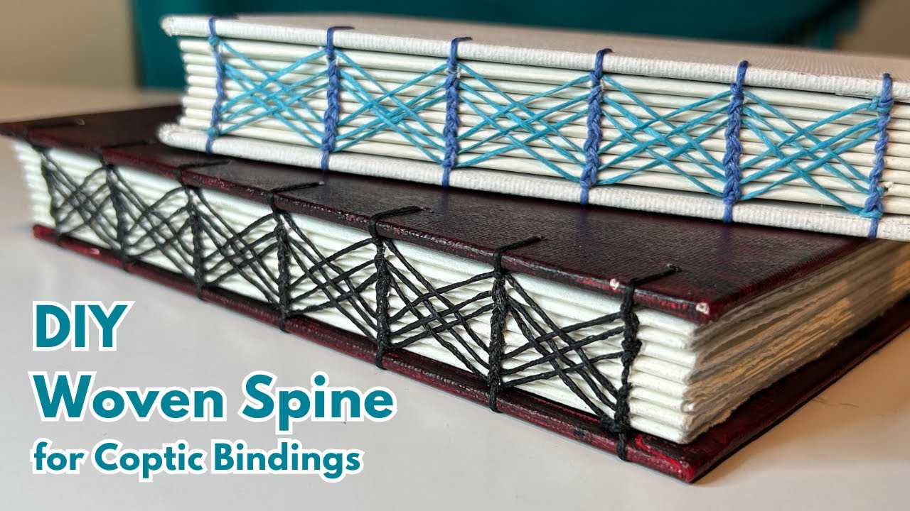 DIY Decorative Woven Spine for Coptic Stitch Books (No Sewing Frame Needed!)