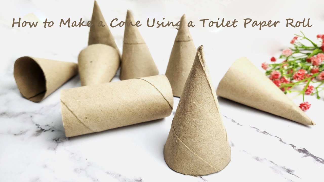 How to Make a Cone Using a Toilet Paper Roll | Christmas Tree Cone Base | Simple Craft Idea
