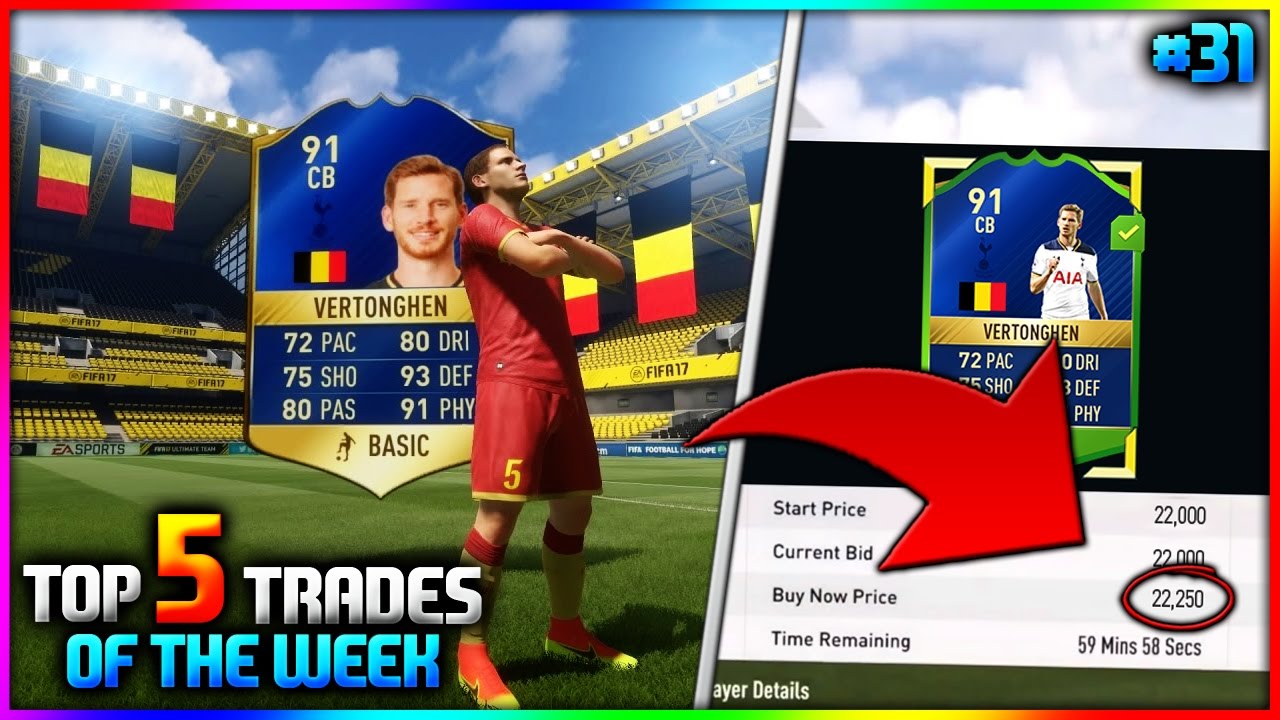 FIFA 17 | 90+ WALKOUT EPL TOTS SNIPE!!! (FIFA 17 *BEST TRADES* - TOP 5 TRADES OF THE WEEK #31)