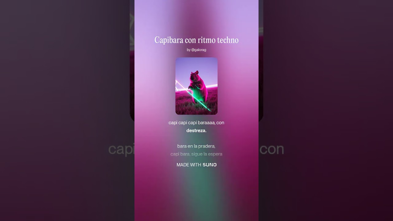 Capibara con Ritmo Techno