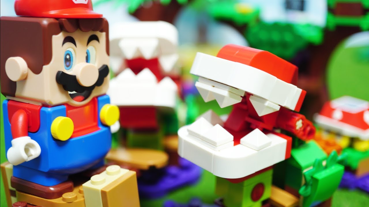 LEGO Super Mario Piranha Plant Puzzling Challenge | レゴ スーパーマリオ  | パックンフラワー のなぞとき チャレンジ でstop motion!