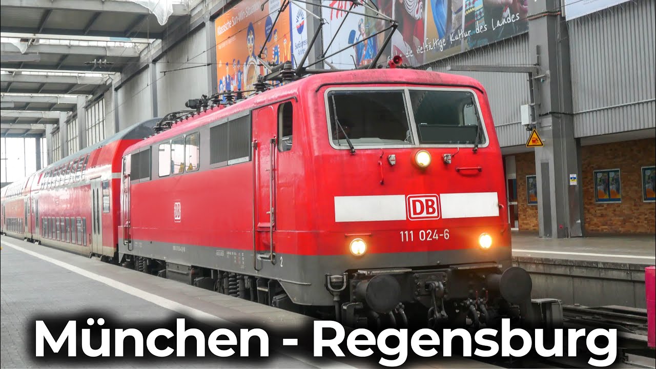 Expressverkehr Ostbayern | 4K Führerstandsmitfahrt: München - Regensburg  | DB Regio - BR 111 | RE 2