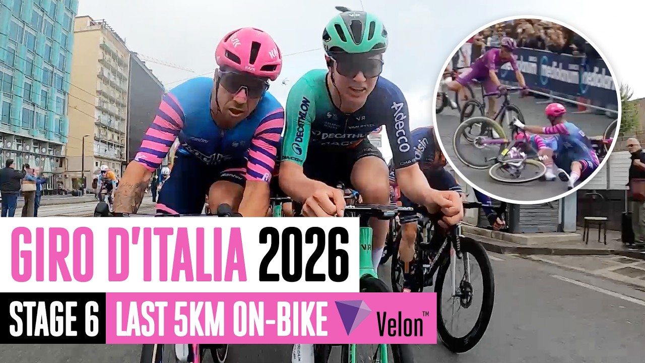 Edge-of-your-seat Leadout 😲 | Giro d'Italia Stage 6 Final 5km On-bike