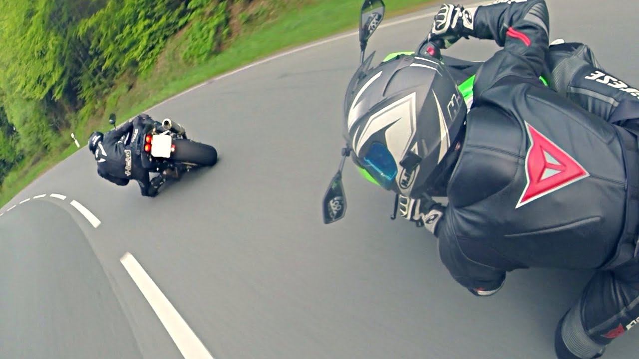 NINJA 300 chasing R1 || Best 3rd Person!