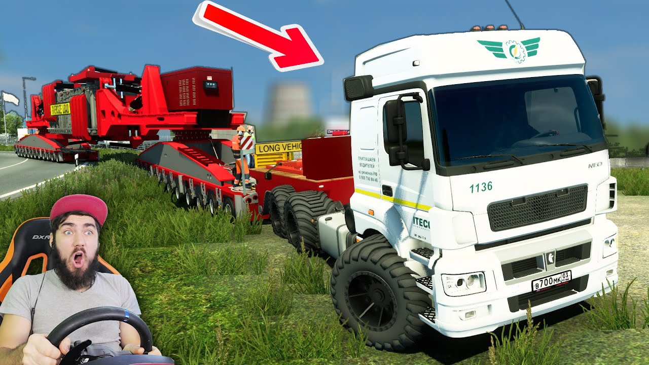 КУПИЛ КАМАЗ - ДЛЯ САМОГО БОЛЬШОГО ГРУЗА 400 ТОНН - EURO TRUCK SIMULATOR 2 + РУЛЬ