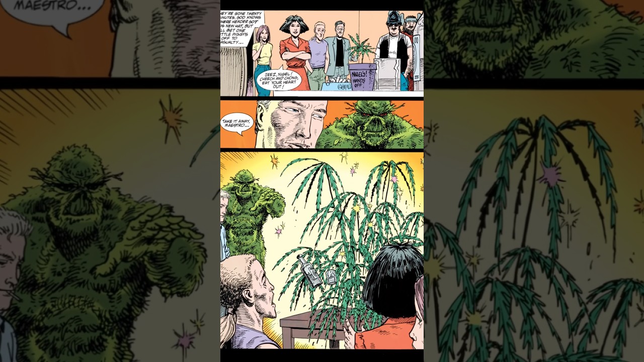 When swamp thing grew a 420 surprise for John Constantine #comics #420 #swampthing #hellblazer
