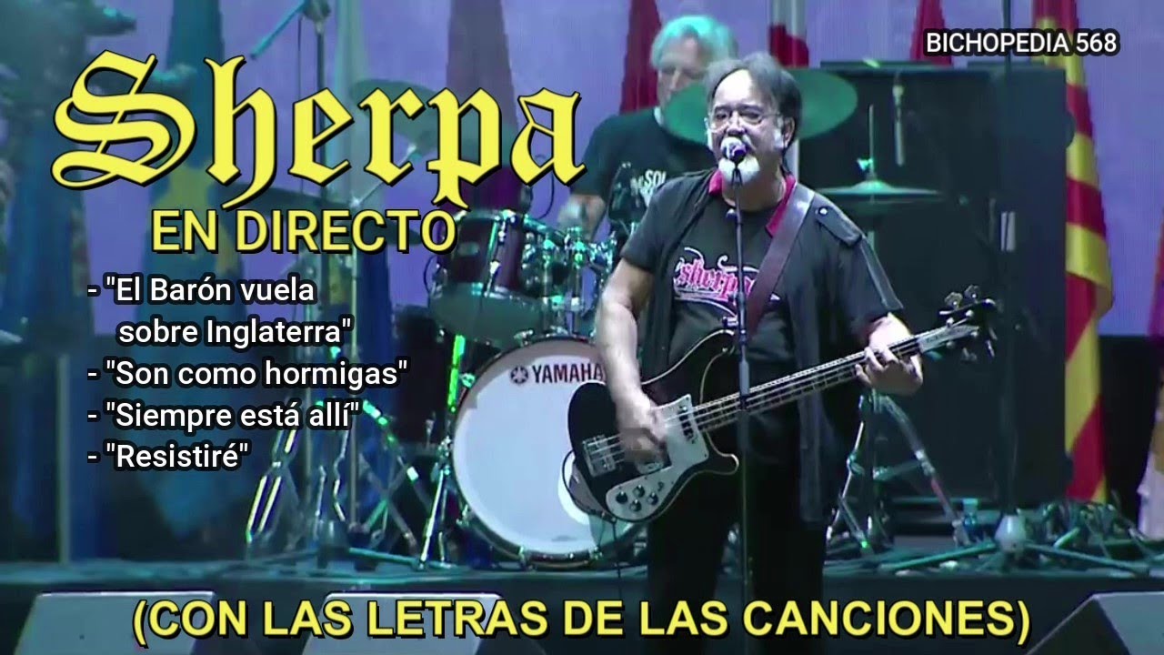 SHERPA en directo, VIVA 21. Canciones con la letra en subtítulos.