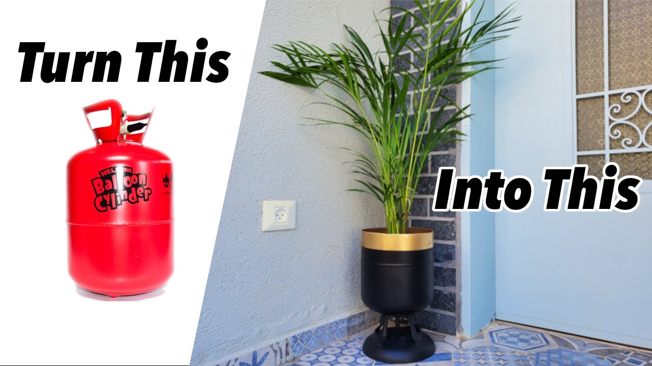 DIY Modern Metal Planter from Trash