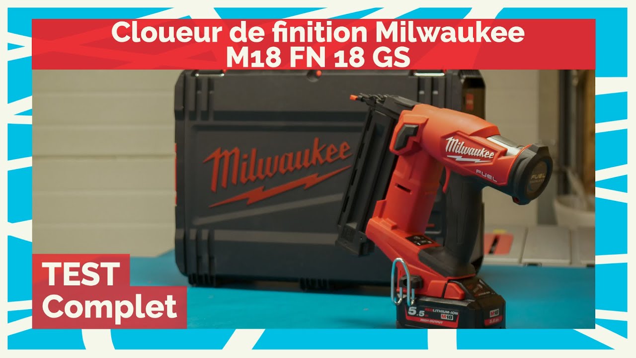 TEST ✅ Milwaukee - Cloueur de finition M18 FN 18 GS - La pause café de BichonTV