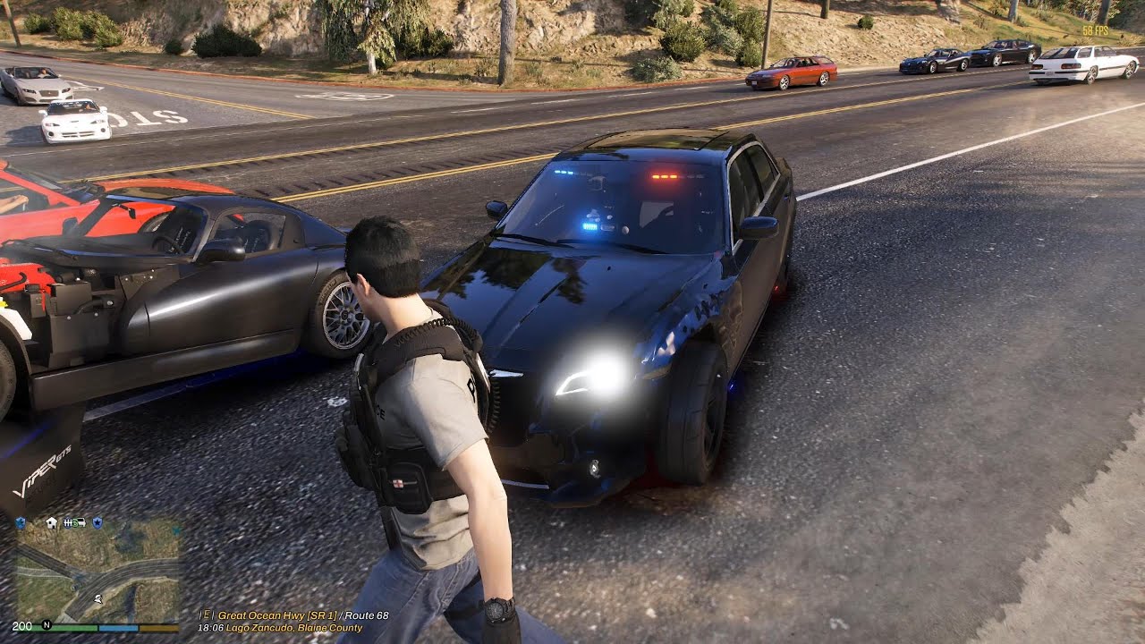 GTA5 POLICE 300 SRT8 CHASE vs DODGE VIPER GTS!!